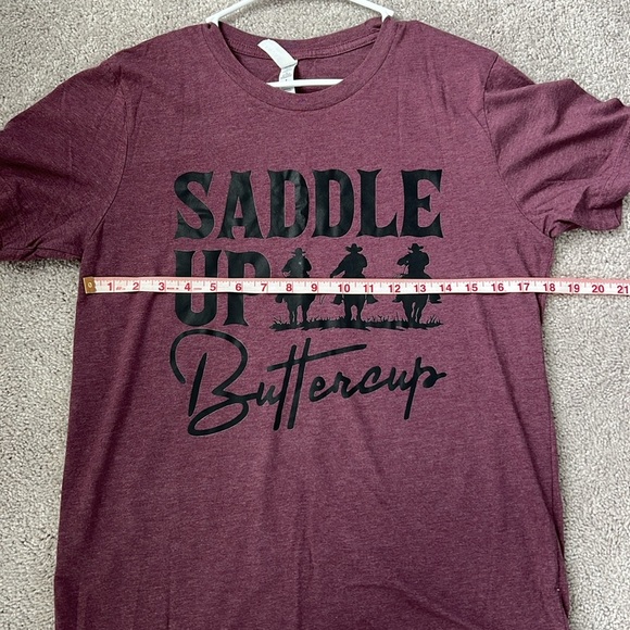 Women’s Short Sleeve Tee Saddle Up Buttercup Size M - Picture 3 of 5